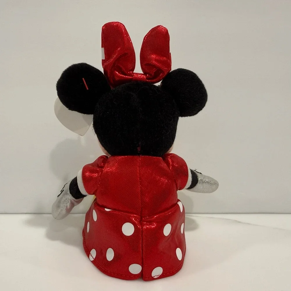 TY Beanie Babies 2014‎ Minnie Mouse Sparkle Collectible Red Polka Dot Plush 6